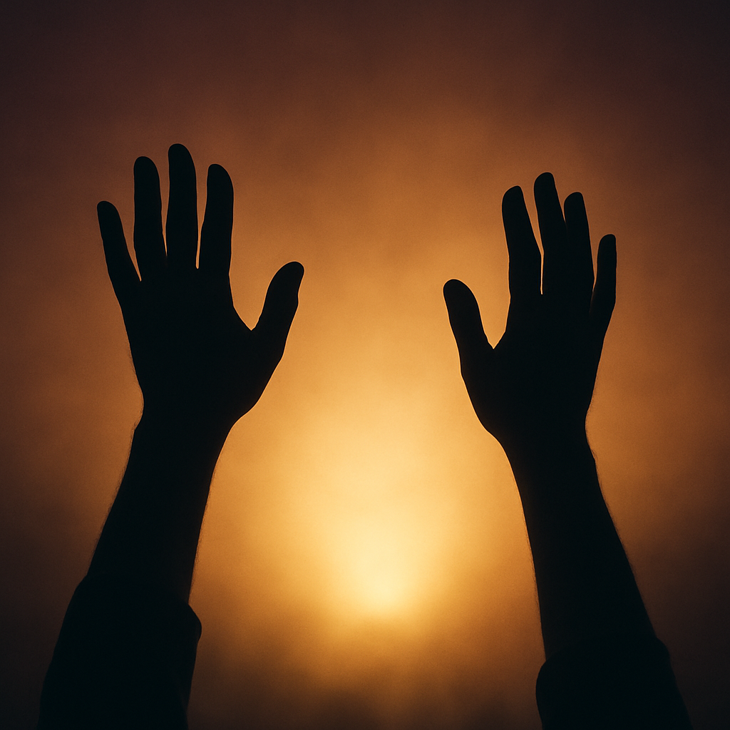 Hands raised in worship
